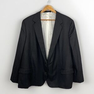 Tom James Holland & Sherry Custom Blazer Black‎ Polka Dot Womens 54" Chest = 4X